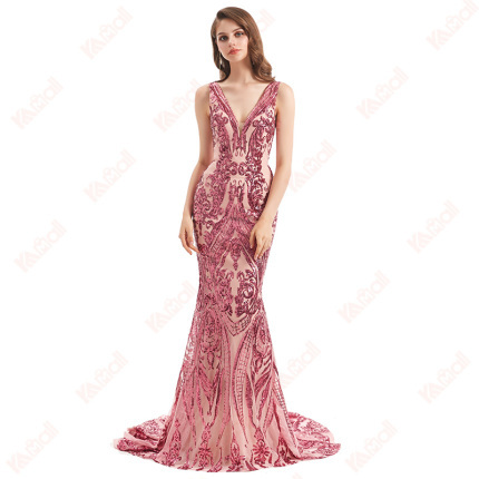 retro glam style evening dress